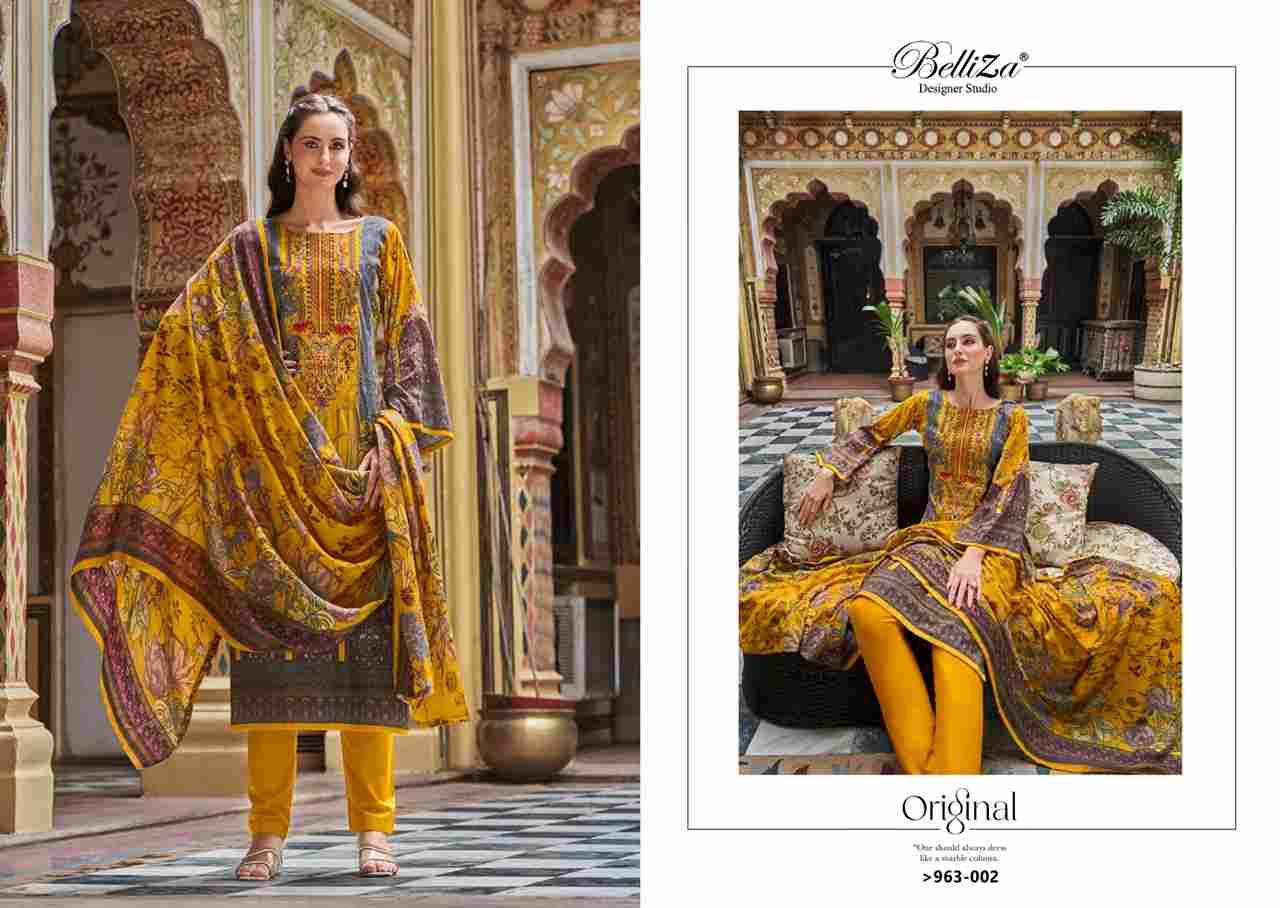 Naira Vol-72 By Belliza 963-001 To 963-008 Series Beautiful Festive Suits Stylish Fancy Colorful Casual Wear & Ethnic Wear Pure Cotton Print Dresses At Wholesale Price