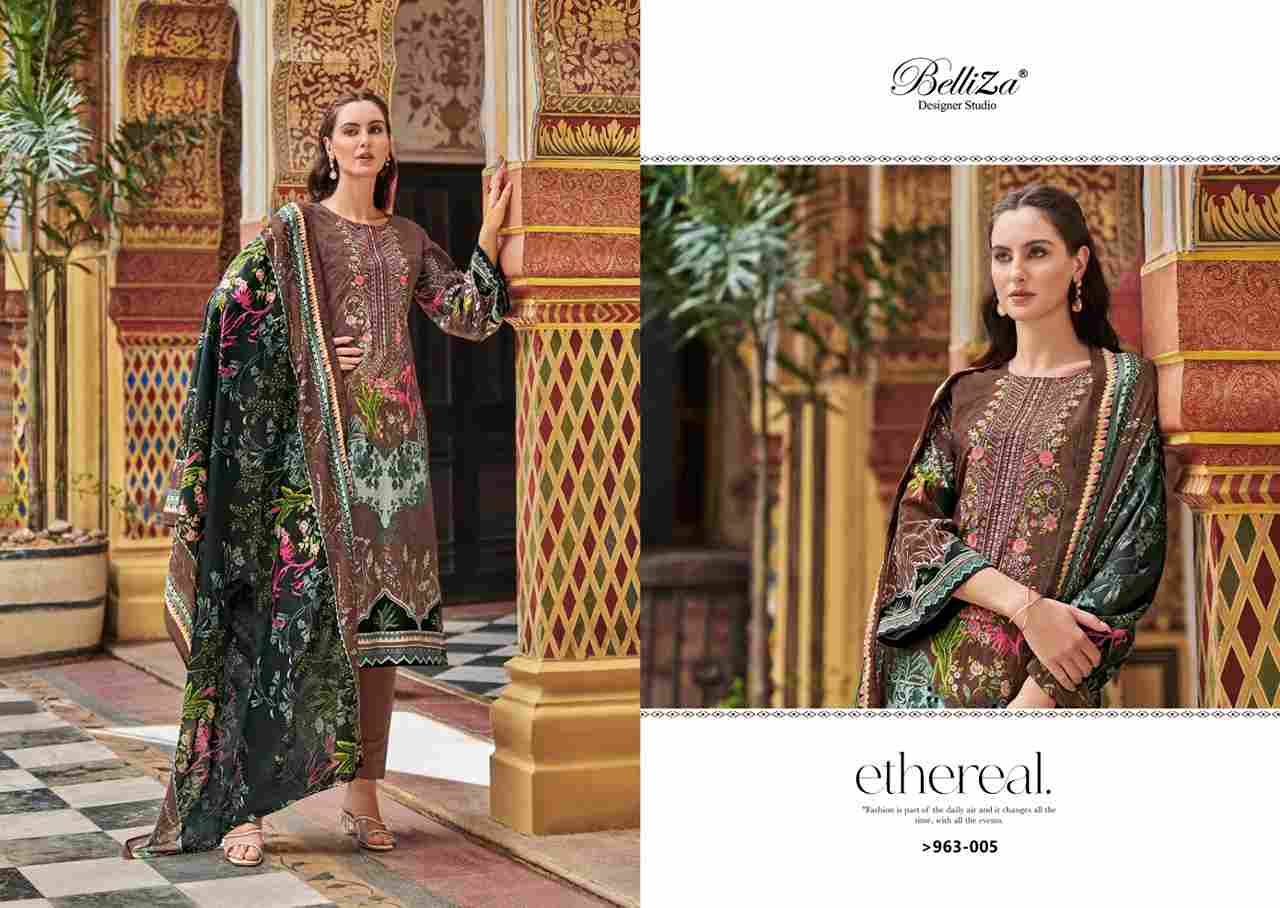 Naira Vol-72 By Belliza 963-001 To 963-008 Series Beautiful Festive Suits Stylish Fancy Colorful Casual Wear & Ethnic Wear Pure Cotton Print Dresses At Wholesale Price