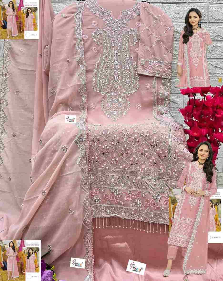 Shree Fabs Hit Design K-5086 Colours By Shree Fabs K-5086-A To K-5086-D Series Designer Pakistani Suits Beautiful Fancy Stylish Colorful Party Wear & Occasional Wear Faux Georgette Embroidery Dresses At Wholesale Price