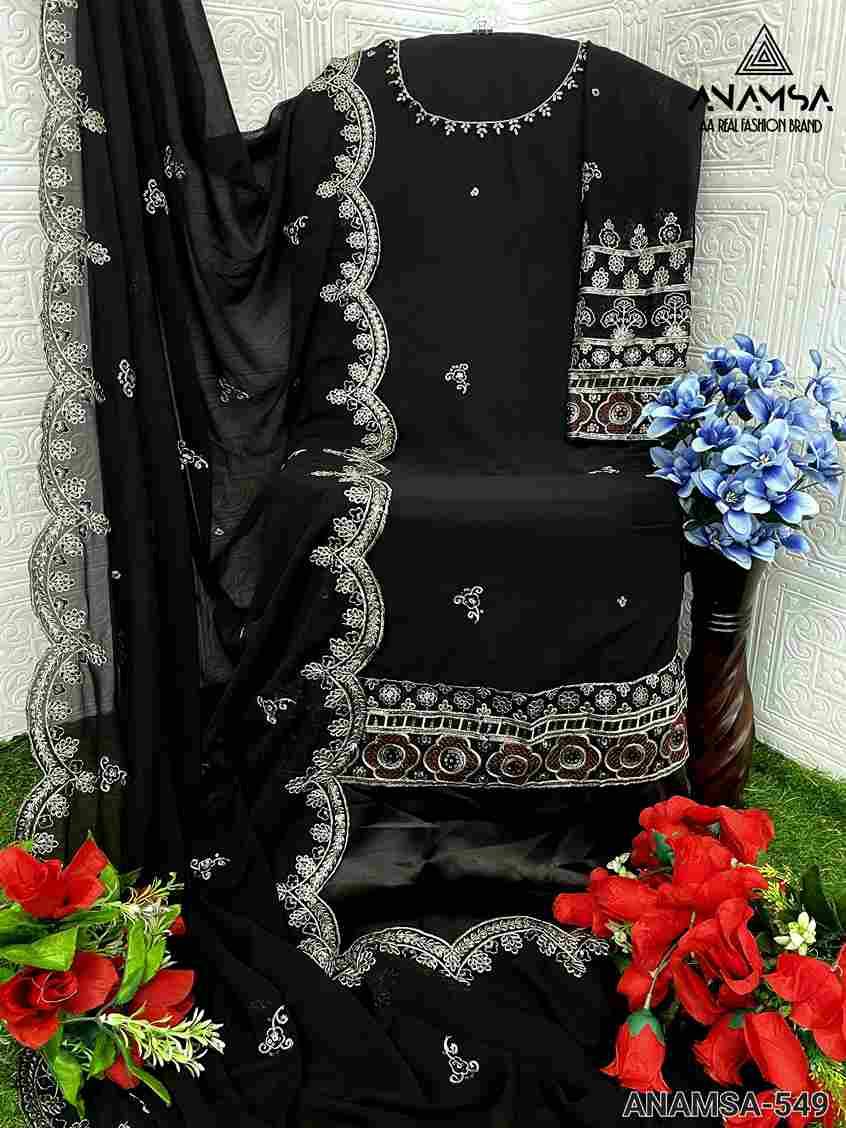 Anamsa Hit Design 549 By Fashid Wholesale Beautiful Pakistani Suits Colorful Stylish Fancy Casual Wear & Ethnic Wear Pure Faux Georgette Embroidered Dresses At Wholesale Price