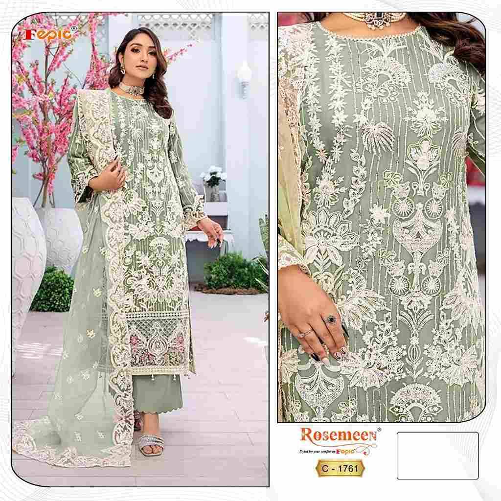 Fepic 1761 Colours By Fepic 1761-A To 1761-C Series Beautiful Pakistani Suits Colorful Stylish Fancy Casual Wear & Ethnic Wear Organza Embroidered Dresses At Wholesale Price