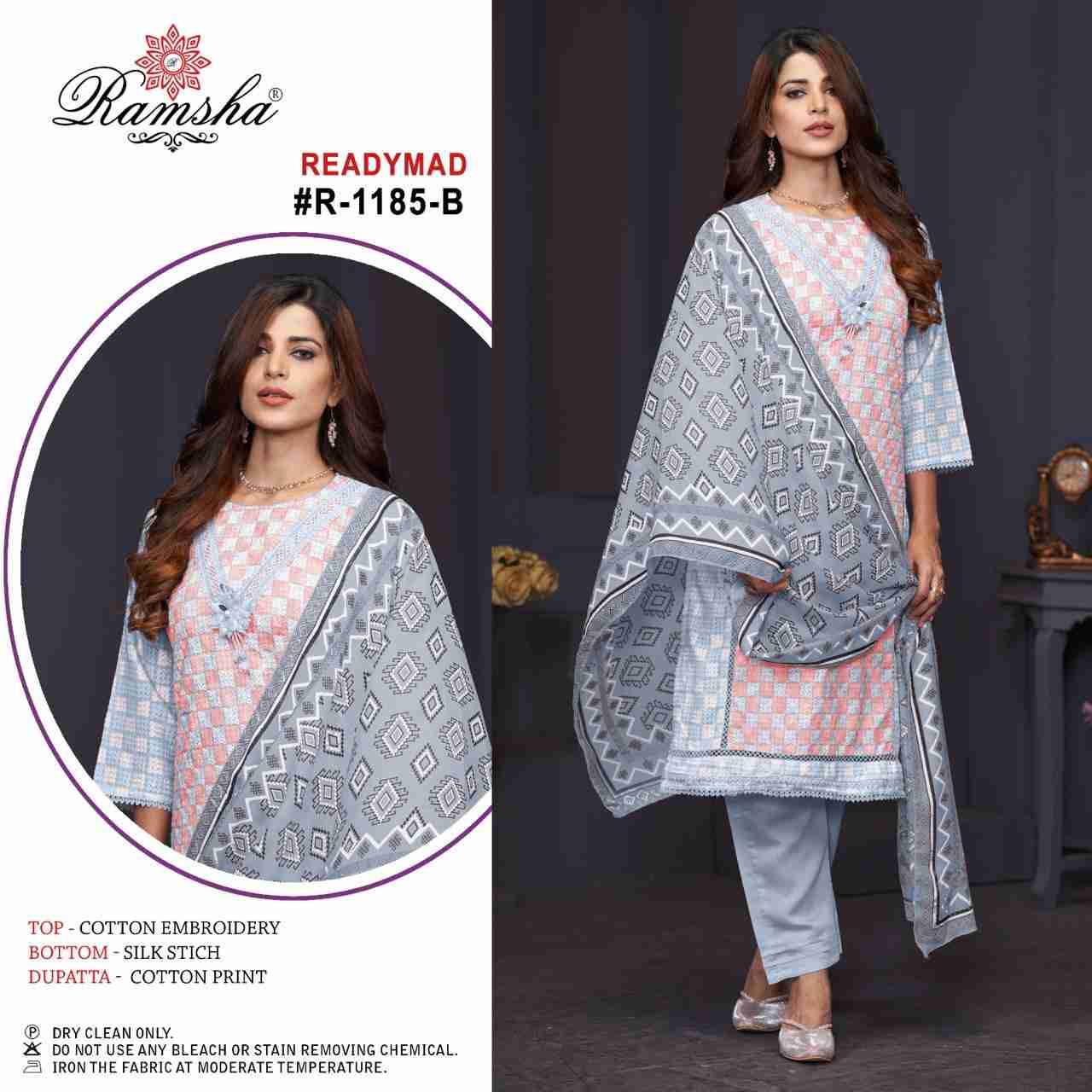 Ramsha 1185 Colours By Ramsha 1185-A To 1185-D Series Beautiful Pakistani Suits Colorful Stylish Fancy Casual Wear & Ethnic Wear Cotton Dresses At Wholesale Price