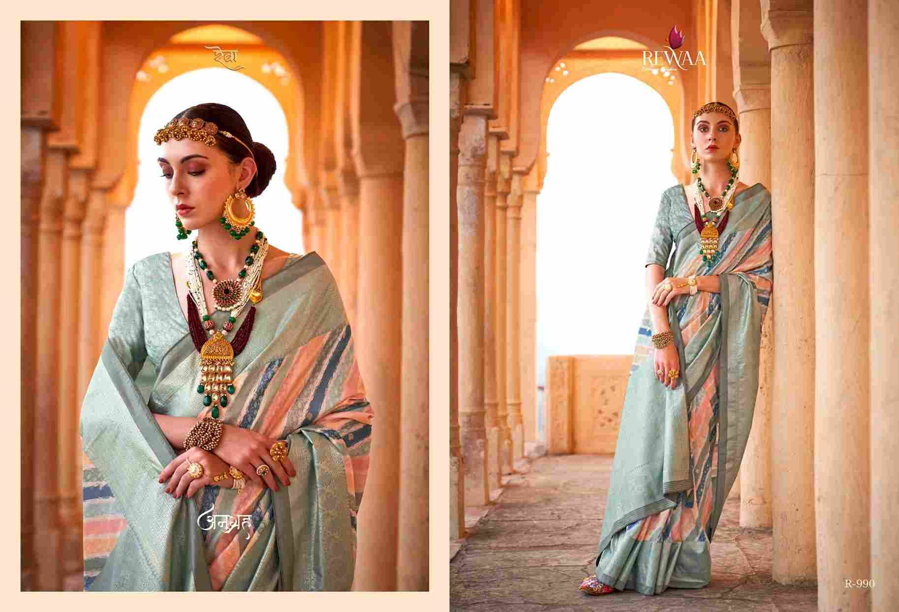 Anandam By Rewaa 986 To 994 Series Indian Traditional Wear Collection Beautiful Stylish Fancy Colorful Party Wear & Occasional Wear Viscose Silk Sarees At Wholesale Price