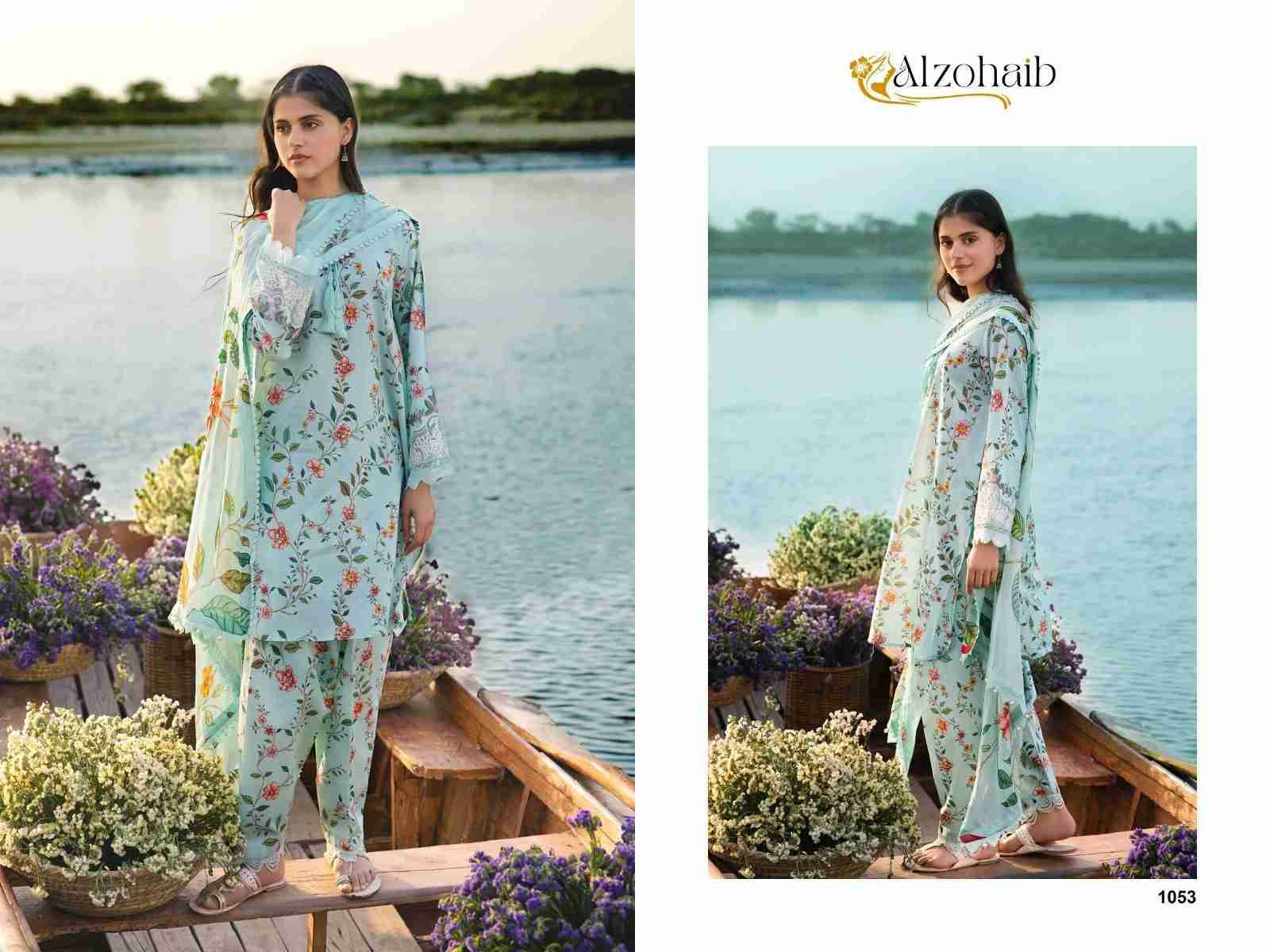 M.Basics By Alzohaib 1052 To 1053 Series Wholesale Designer Pakistani Suits Collection Beautiful Stylish Fancy Colorful Party Wear & Occasional Wear Pure Cotton Print Dresses At Wholesale Price