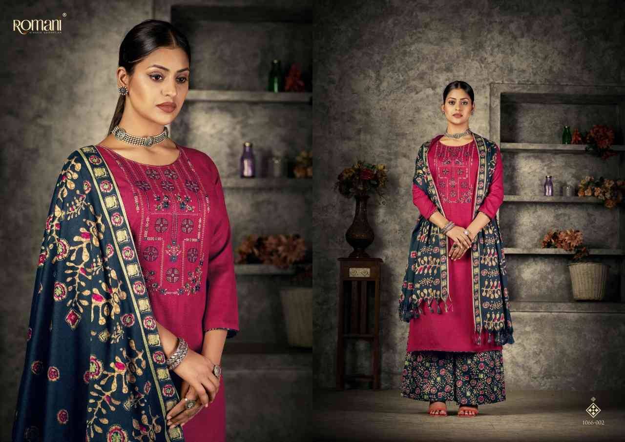 Patiyala Dreams By Romani 1066-001 To 1066-010 Series Designer Patiyala Suits Beautiful Stylish Fancy Colorful Winter Wear & Ethnic Wear Collection Pure Pashmina Dresses At Wholesale Price