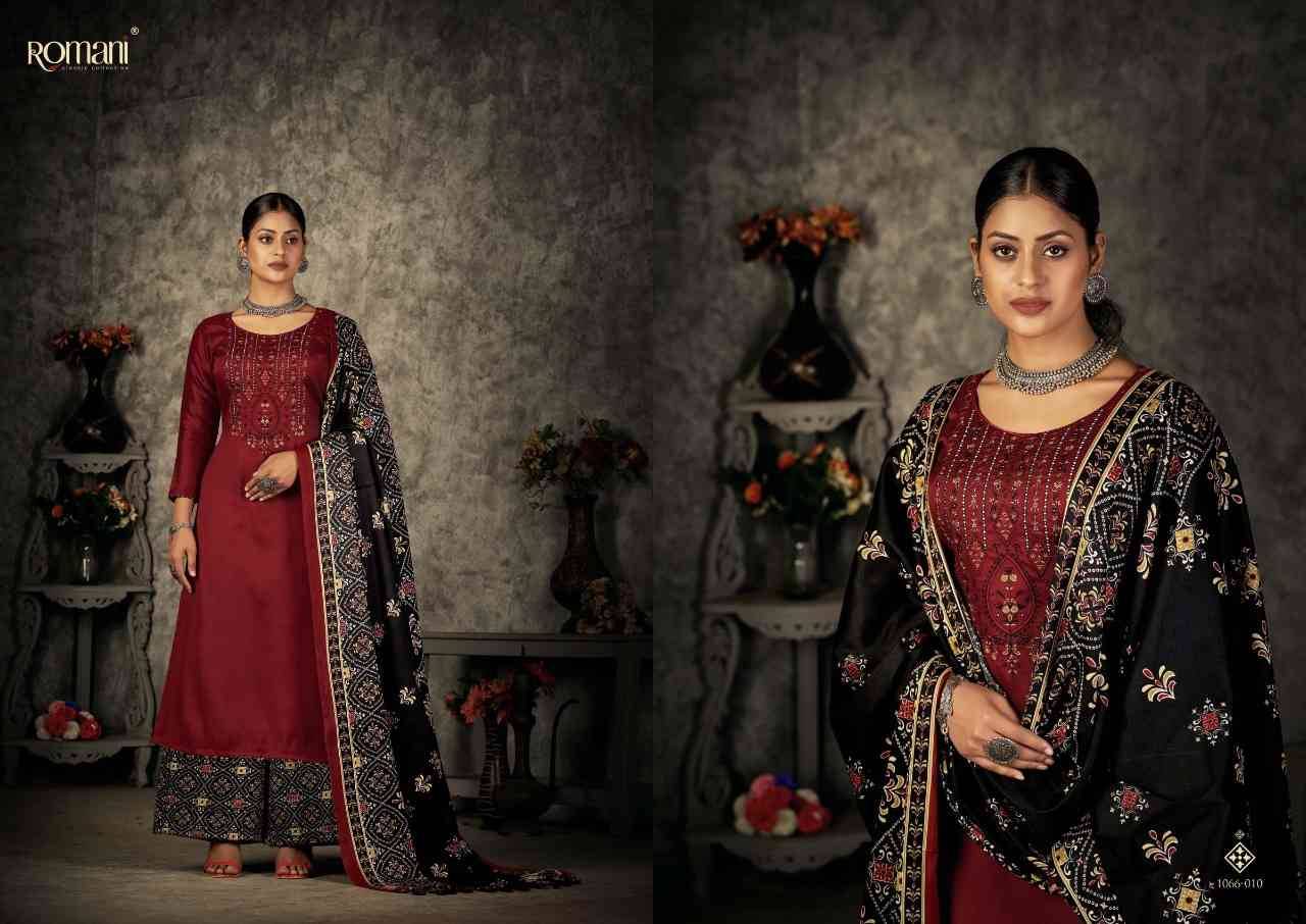 Patiyala Dreams By Romani 1066-001 To 1066-010 Series Designer Patiyala Suits Beautiful Stylish Fancy Colorful Winter Wear & Ethnic Wear Collection Pure Pashmina Dresses At Wholesale Price