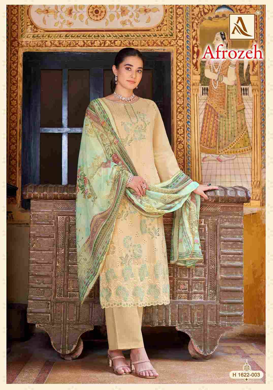 Afrozeh By Alok Suit 1622-001 To 1622-006 Series Beautiful Festive Suits Stylish Fancy Colorful Casual Wear & Ethnic Wear Pure Cambric Lawn Cotton Embroidered Dresses At Wholesale Price