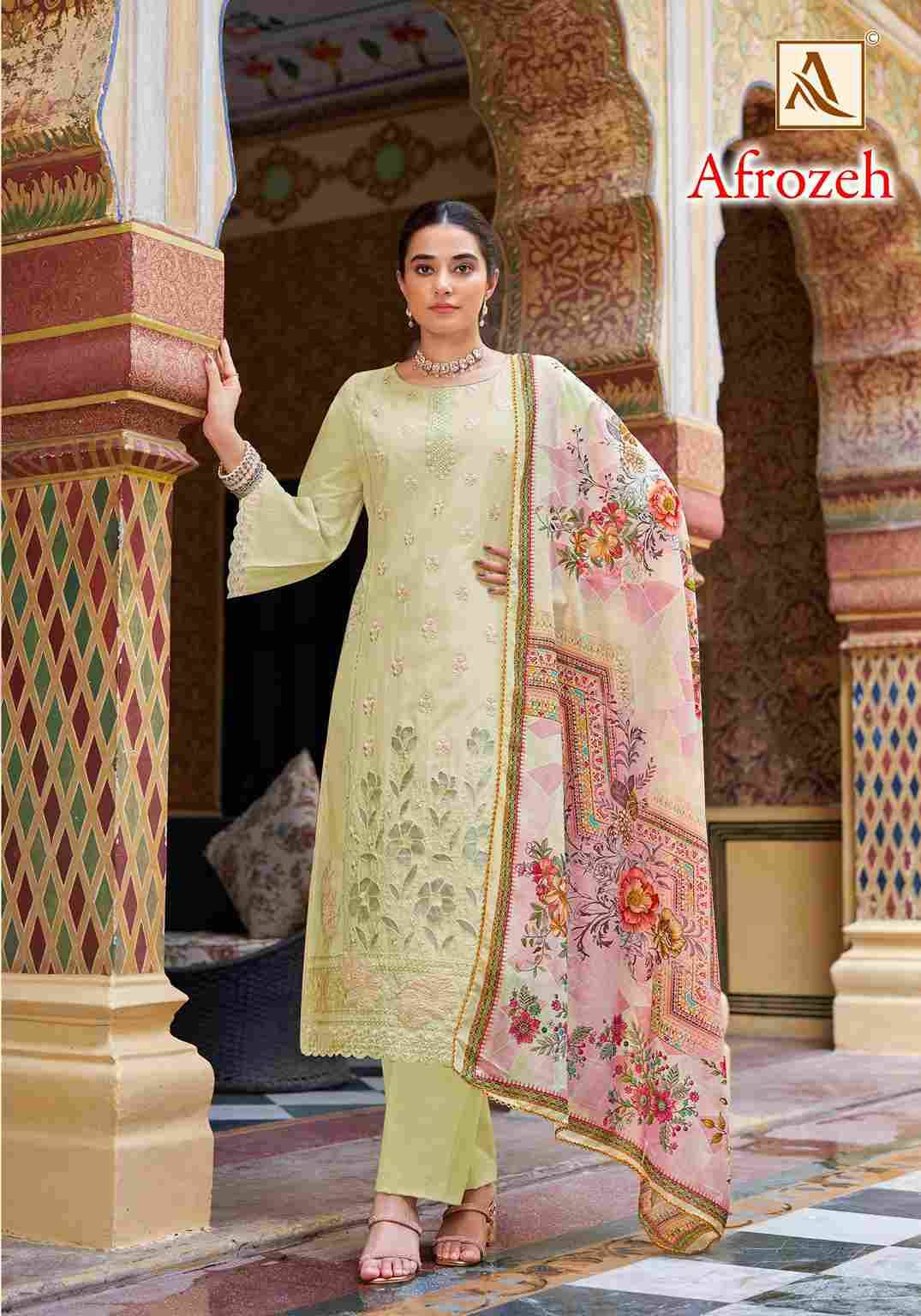 Afrozeh By Alok Suit 1622-001 To 1622-006 Series Beautiful Festive Suits Stylish Fancy Colorful Casual Wear & Ethnic Wear Pure Cambric Lawn Cotton Embroidered Dresses At Wholesale Price