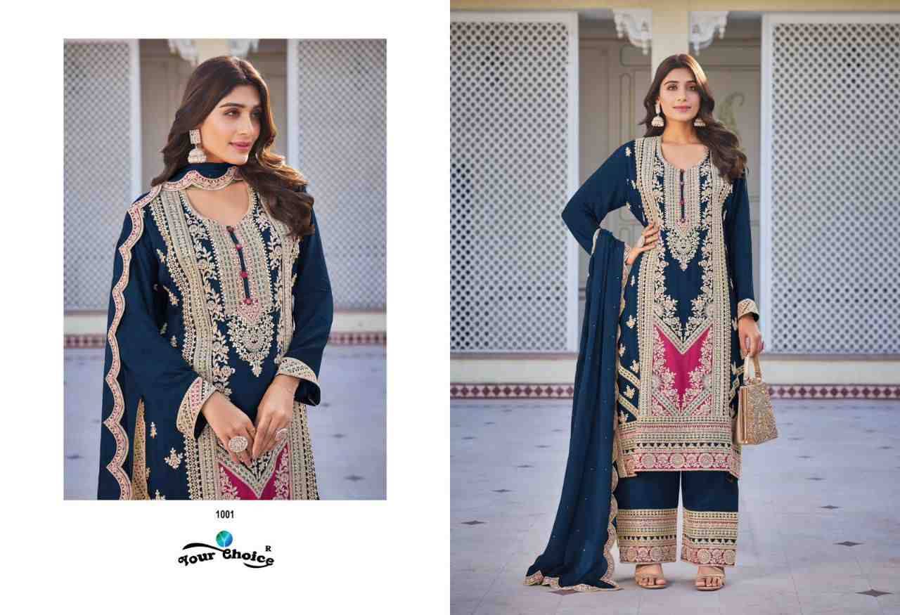 Glamup-2024 By Your Choice 1001 To 1004 Series Beautiful Festive Suits Colorful Stylish Fancy Casual Wear & Ethnic Wear Pure Chinnon Dresses At Wholesale Price