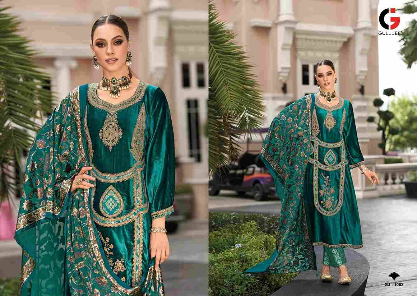 Riwayat By Gull Jee 1001 To 1006 Series Beautiful Festive Suits Colorful Stylish Fancy Casual Wear & Ethnic Wear Viscose Velvet Embroidered Dresses At Wholesale Price