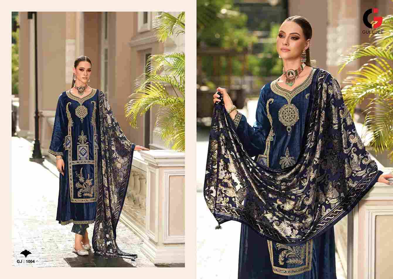 Riwayat By Gull Jee 1001 To 1006 Series Beautiful Festive Suits Colorful Stylish Fancy Casual Wear & Ethnic Wear Viscose Velvet Embroidered Dresses At Wholesale Price