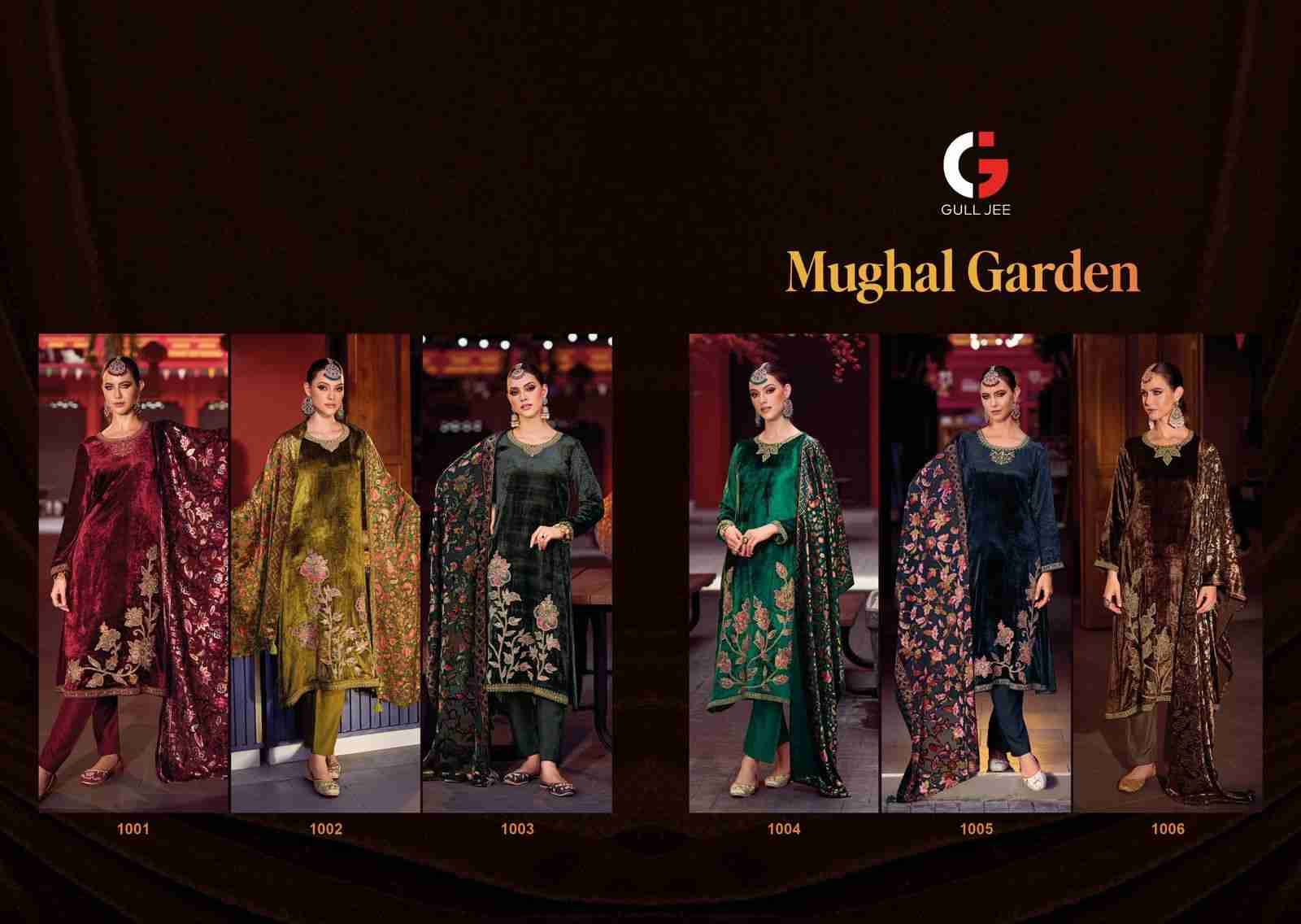 Mughal Garden By Gull Jee 1001 To 1006 Series Beautiful Festive Suits Colorful Stylish Fancy Casual Wear & Ethnic Wear Viscose Velvet Embroidered Dresses At Wholesale Price