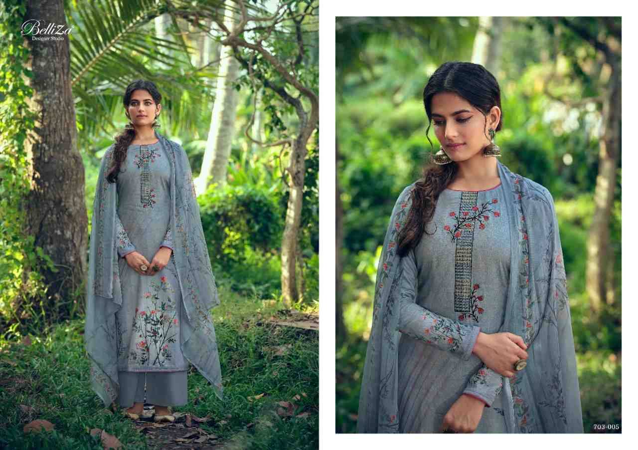 Floris By Belliza 703-001 To 703-006 Series Beautiful Festive Suits Stylish Fancy Colorful Casual Wear & Ethnic Wear Pure Cotton Dresses At Wholesale Price