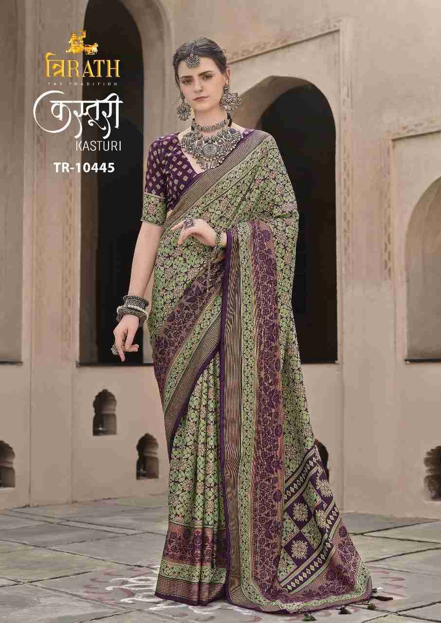 Kasturi By Trirath 10440 To 10450 Series Indian Traditional Wear Collection Beautiful Stylish Fancy Colorful Party Wear & Occasional Wear Silk Sarees At Wholesale Price