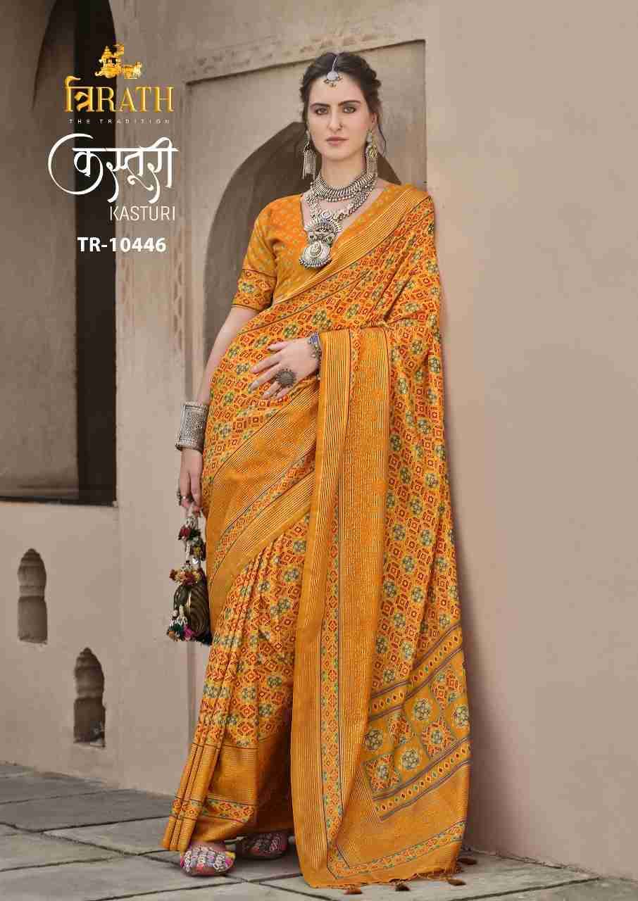 Kasturi By Trirath 10440 To 10450 Series Indian Traditional Wear Collection Beautiful Stylish Fancy Colorful Party Wear & Occasional Wear Silk Sarees At Wholesale Price