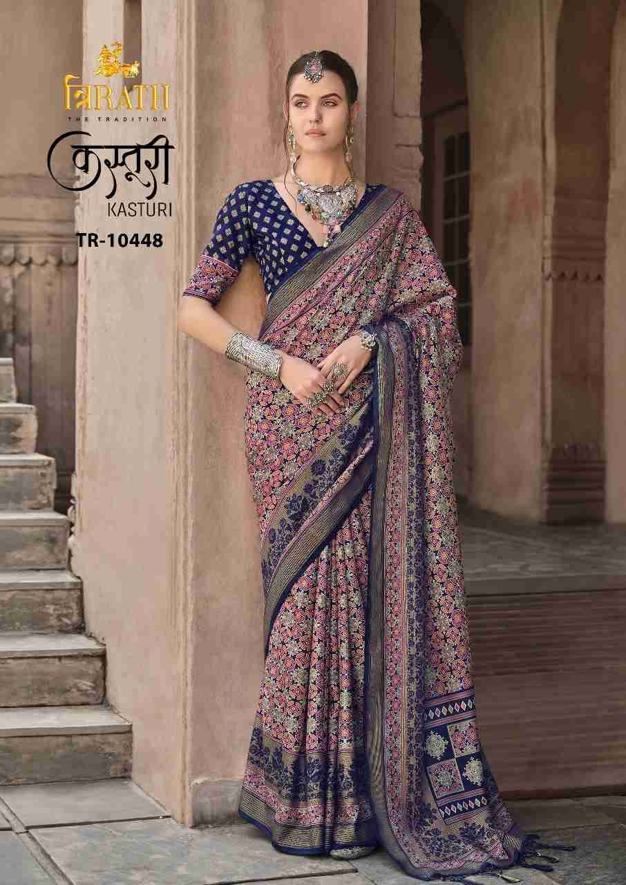 Kasturi By Trirath 10440 To 10450 Series Indian Traditional Wear Collection Beautiful Stylish Fancy Colorful Party Wear & Occasional Wear Silk Sarees At Wholesale Price