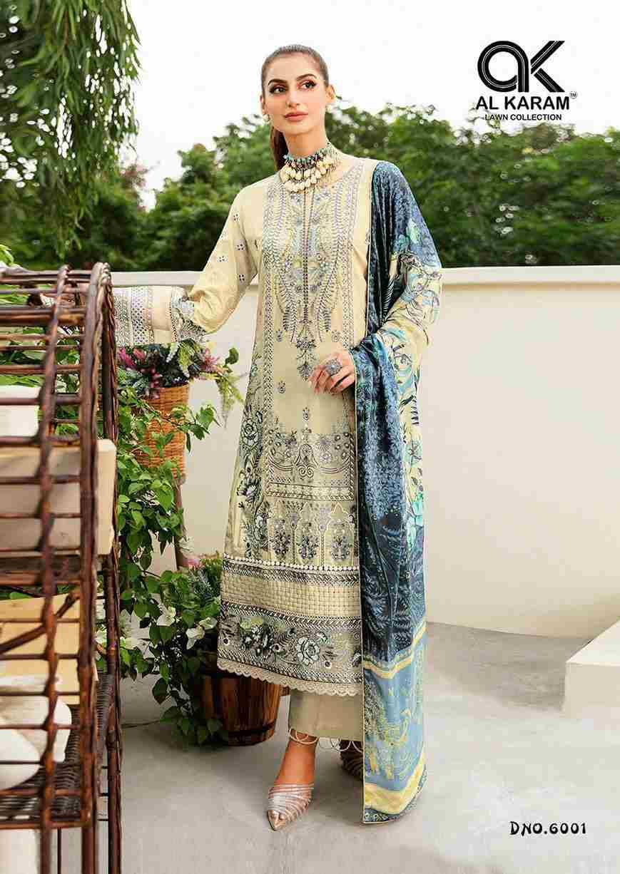 Queens Court Vol-6 By Al Karam Lawn Collection 6001 To 6006 Series Beautiful Suits Colorful Stylish Fancy Casual Wear & Ethnic Wear Pure Cambric Dresses At Wholesale Price