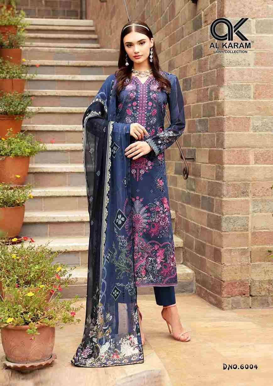 Queens Court Vol-6 By Al Karam Lawn Collection 6001 To 6006 Series Beautiful Suits Colorful Stylish Fancy Casual Wear & Ethnic Wear Pure Cambric Dresses At Wholesale Price