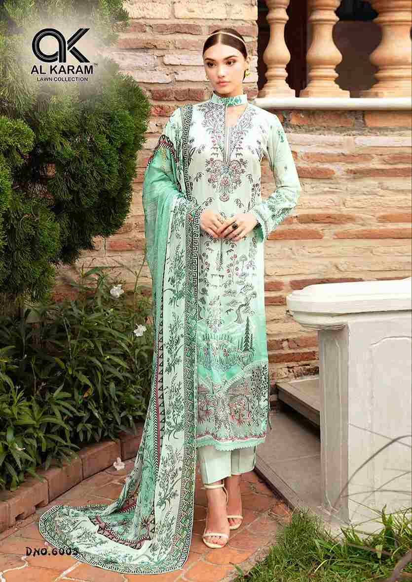 Queens Court Vol-6 By Al Karam Lawn Collection 6001 To 6006 Series Beautiful Suits Colorful Stylish Fancy Casual Wear & Ethnic Wear Pure Cambric Dresses At Wholesale Price