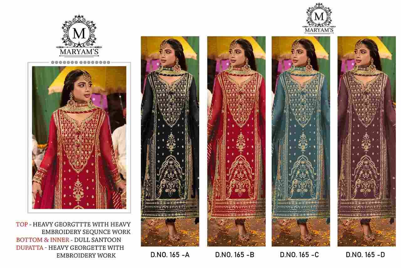 Maryams 183 Colours By Maryams 183-A To 183-D Series Pakistani Suits Beautiful Fancy Colorful Stylish Party Wear & Occasional Wear Heavy Georgette Embroidery Dresses At Wholesale Price