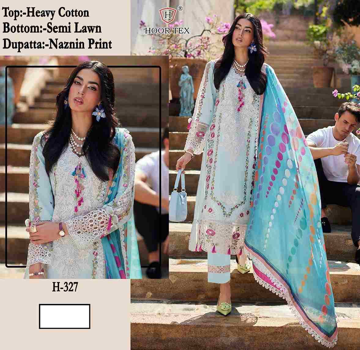 Hoor Tex Hit Design H-327 By Hoor Tex Designer Festive Pakistani Suits Collection Beautiful Stylish Fancy Colorful Party Wear & Occasional Wear Heavy Cotton With Embroidered Dresses At Wholesale Price