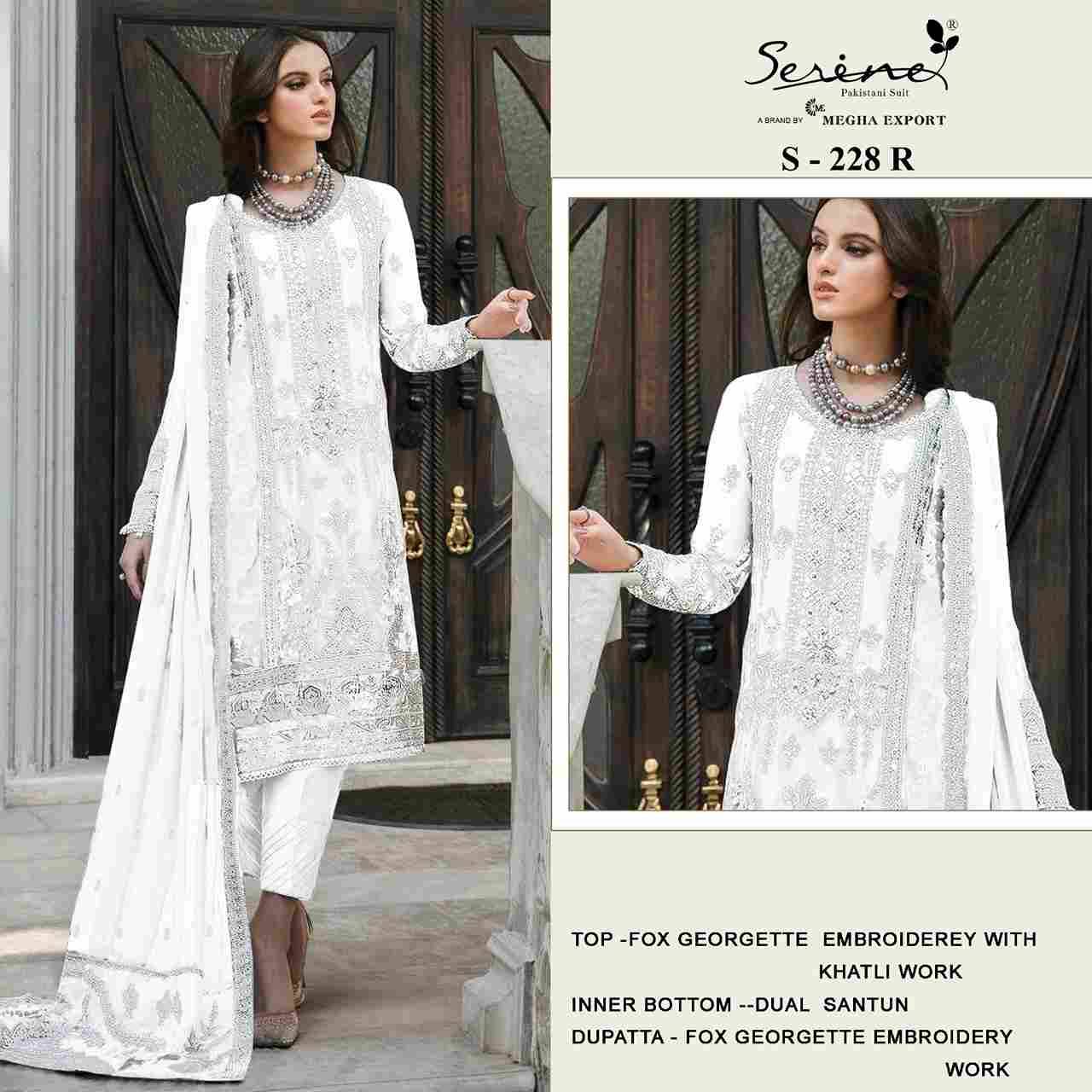 Serene Hit Design S-228 Colours Vol-5 By Serene S-228-O To S-228-S Series Beautiful Pakistani Suits Stylish Fancy Colorful Party Wear & Occasional Wear Faux Georgette Embroidered Dresses At Wholesale Price