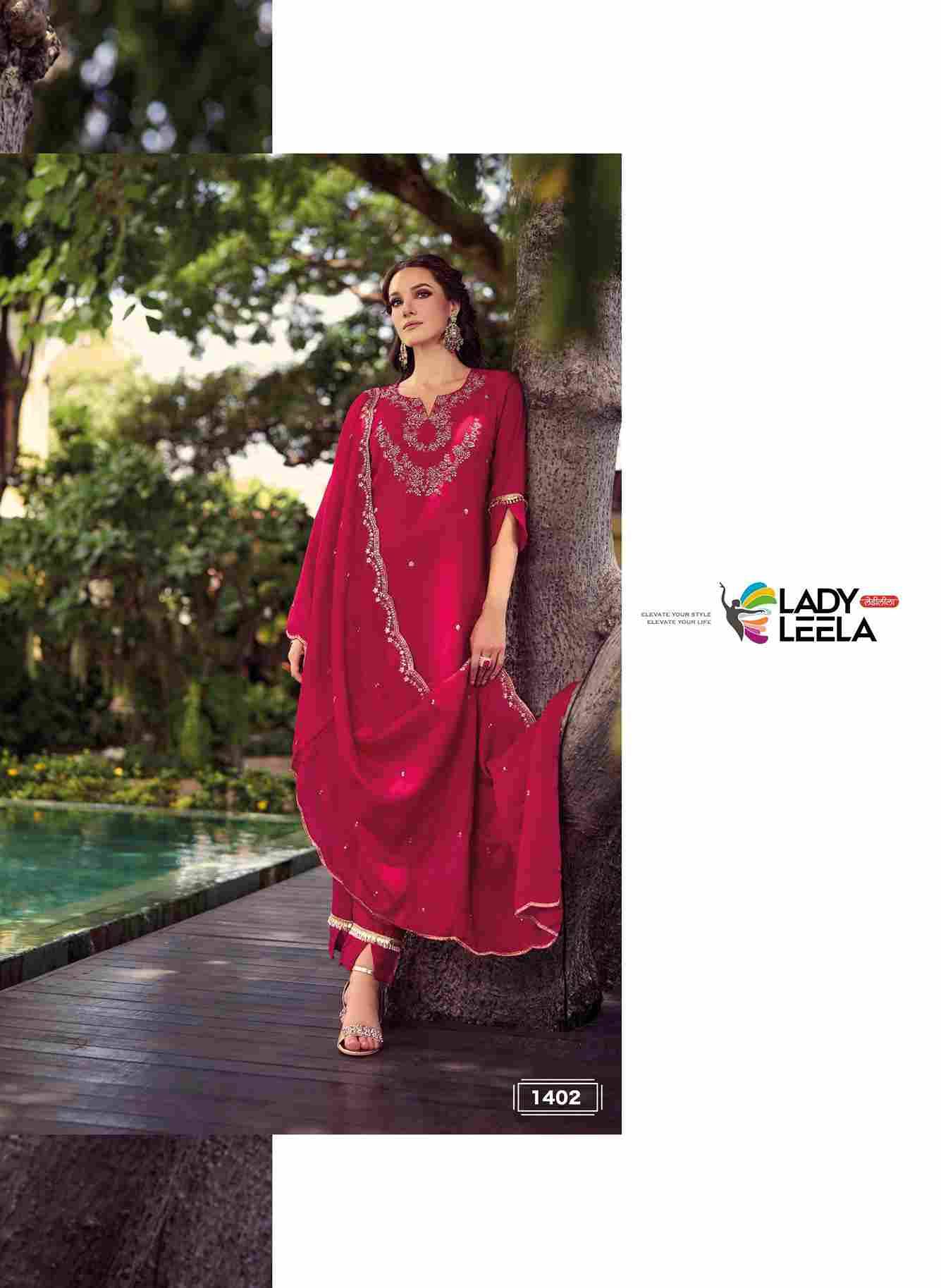 Noor Vol-2 By Lady Leela 1401 To 1406 Series Beautiful Festive Suits Colorful Stylish Fancy Casual Wear & Ethnic Wear Vichitra Dresses At Wholesale Price