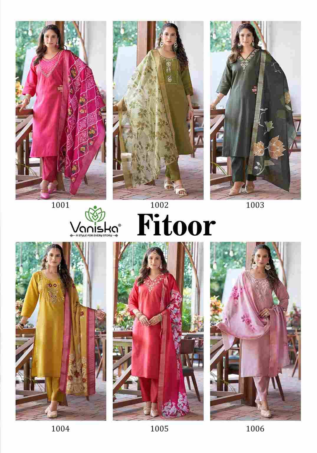 Fitoor By Vaniska 1001 To 1006 Series Beautiful Festive Suits Colorful Stylish Fancy Casual Wear & Ethnic Wear Heavy Roman Dresses At Wholesale Price