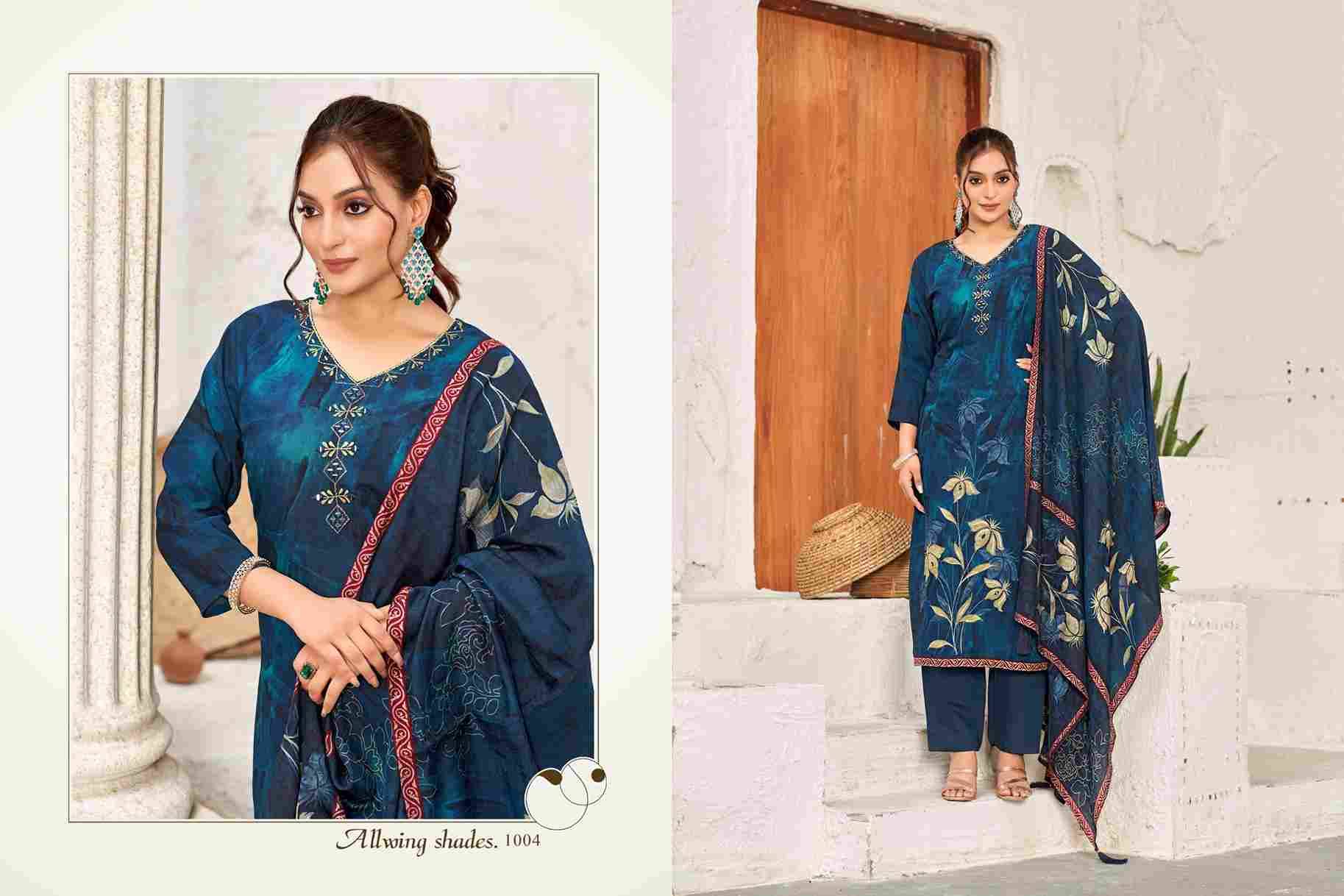 Zisa By Isavasyam 1001 To 1004 Series Beautiful Suits Colorful Stylish Fancy Casual Wear & Ethnic Wear Roman Silk Embroidery Dresses At Wholesale Price