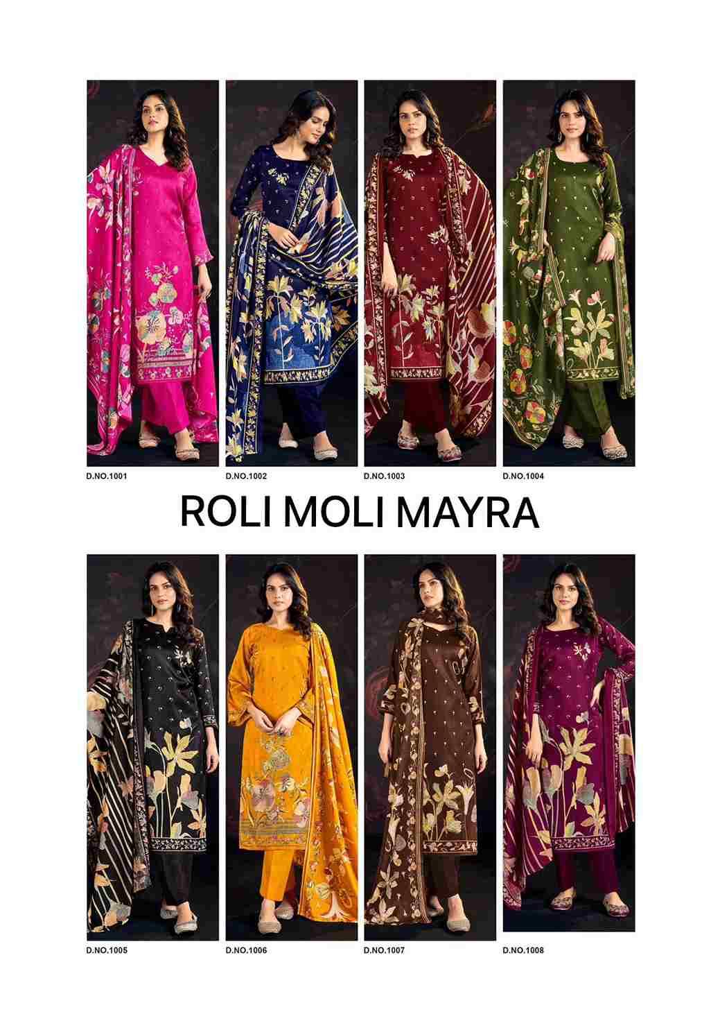 Mayra By Roli Moli 1001 To 1008 Series Beautiful Stylish Festive Suits Fancy Colorful Casual Wear & Ethnic Wear & Ready To Wear Pashmina Dresses At Wholesale Price