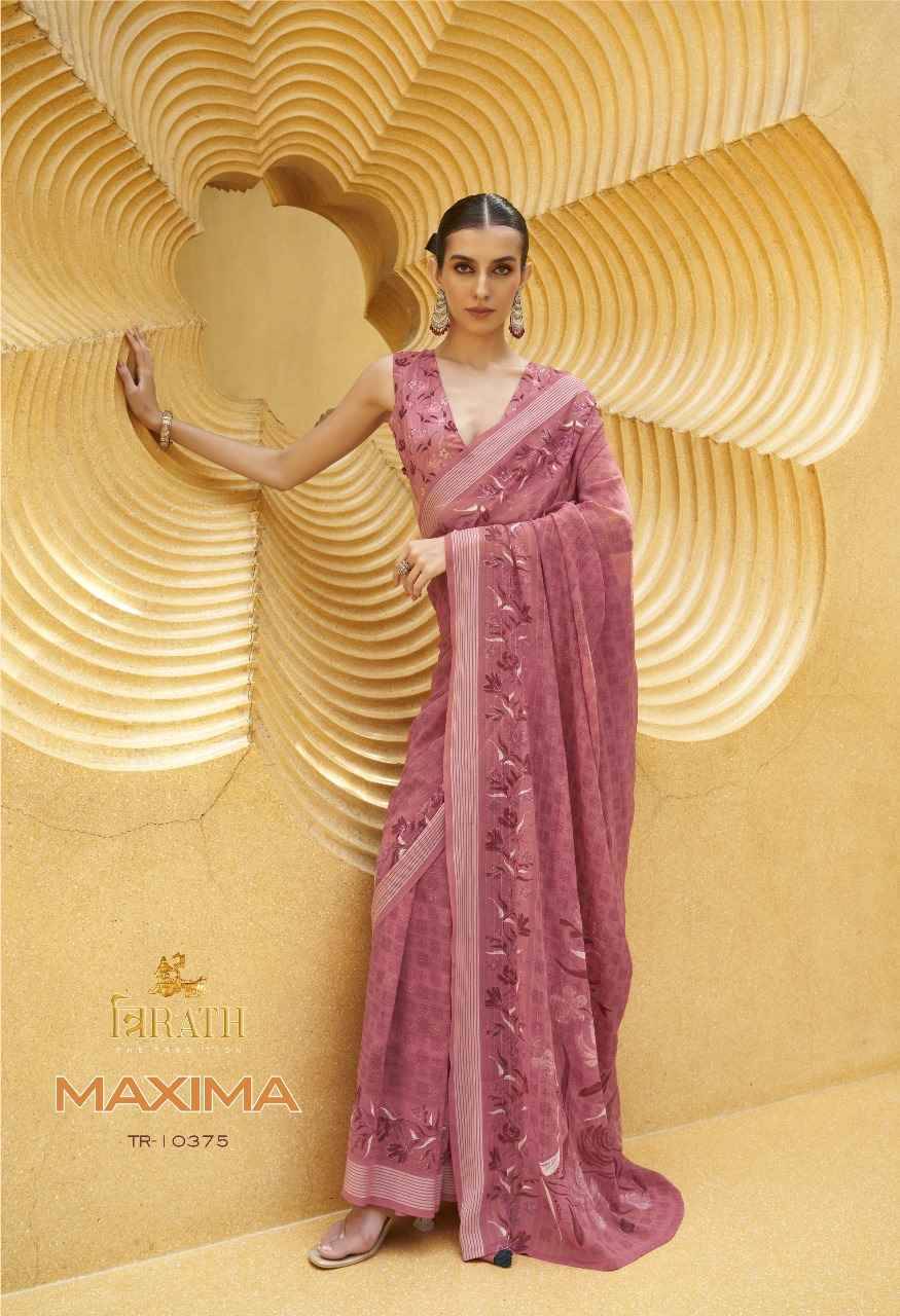 Maxima By Trirath 10374 To 10381 Series Indian Traditional Wear Collection Beautiful Stylish Fancy Colorful Party Wear & Occasional Wear Silk Sarees At Wholesale Price