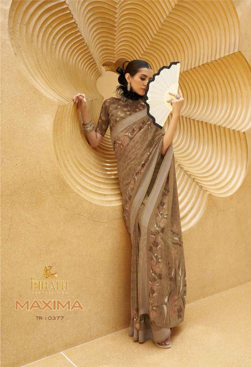 Maxima By Trirath 10374 To 10381 Series Indian Traditional Wear Collection Beautiful Stylish Fancy Colorful Party Wear & Occasional Wear Silk Sarees At Wholesale Price