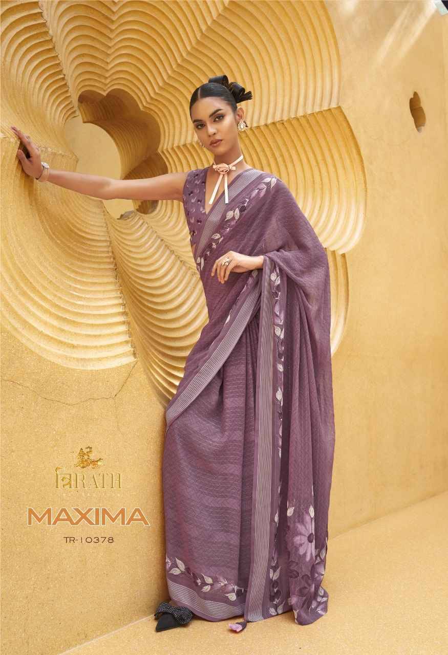 Maxima By Trirath 10374 To 10381 Series Indian Traditional Wear Collection Beautiful Stylish Fancy Colorful Party Wear & Occasional Wear Silk Sarees At Wholesale Price