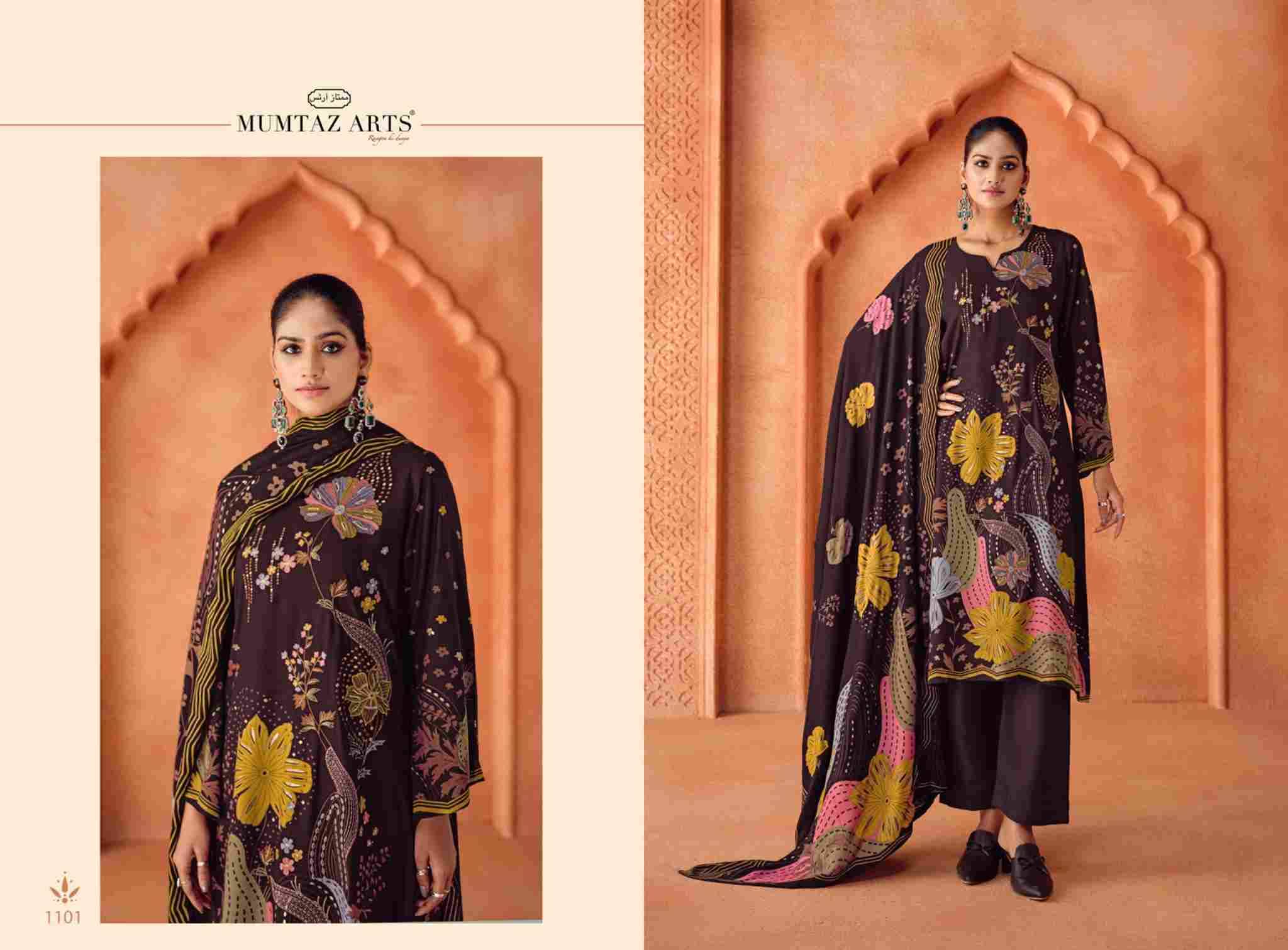 Tamanna By Mumtaz Arts 1101 To 1104 Series Beautiful Festive Suits Colorful Stylish Fancy Casual Wear & Ethnic Wear Pure Viscose Pashmina Print Dresses At Wholesale Price