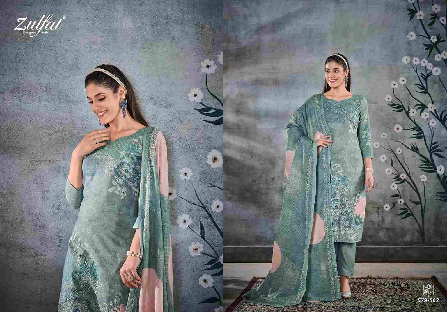 Summer Swag Vol-4 By Zulfat 579-001 To 579-006 Series Beautiful Festive Suits Stylish Fancy Colorful Casual Wear & Ethnic Wear Pure Cotton Print Dresses At Wholesale Price