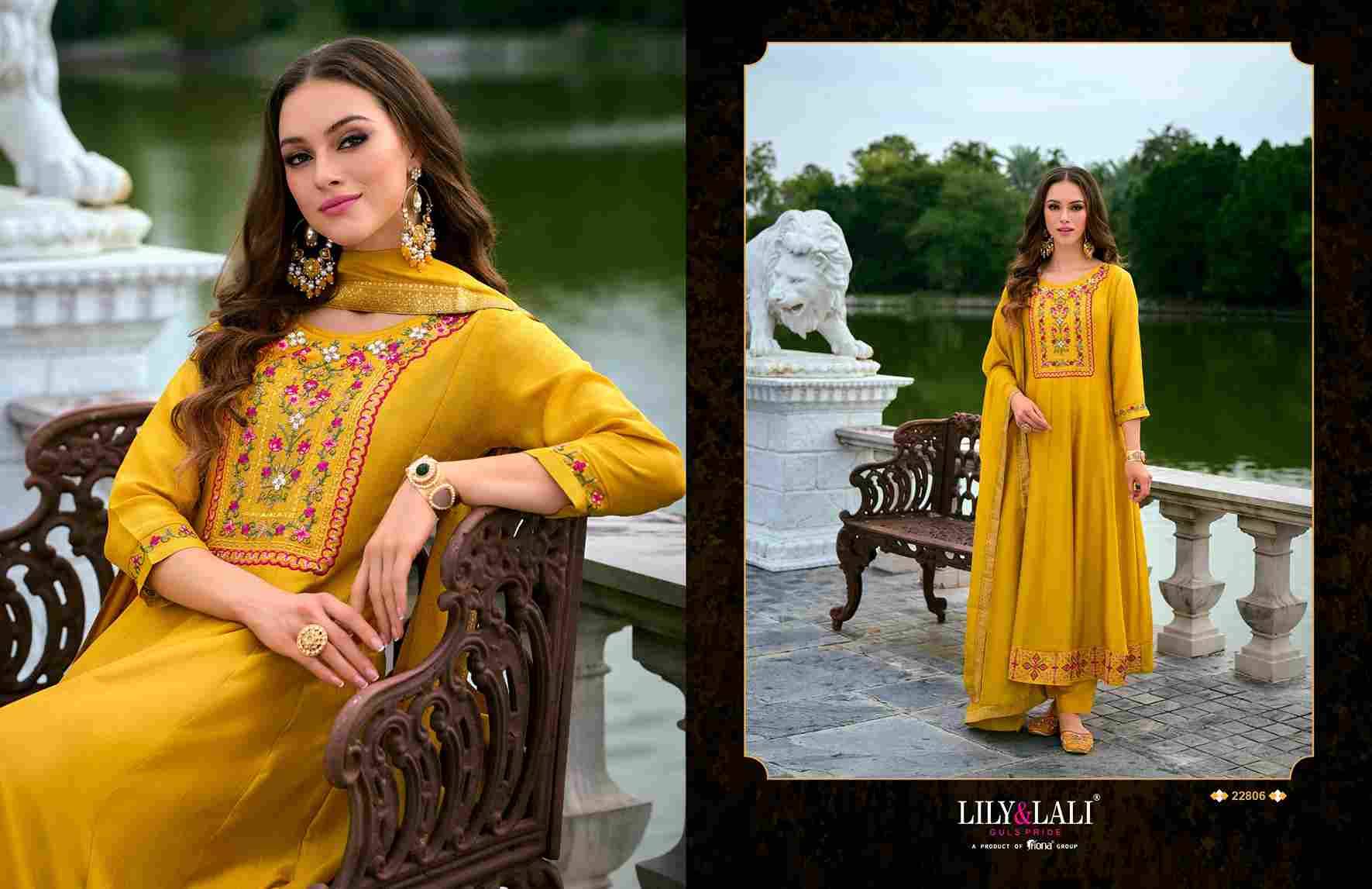 Bibbojaan Vol-2 By Lily And Lali 22801 To 22806 Series Designer Festive Festive Suits Collection Beautiful Stylish Fancy Colorful Party Wear & Occasional Wear Vichitra Silk Dresses At Wholesale Price