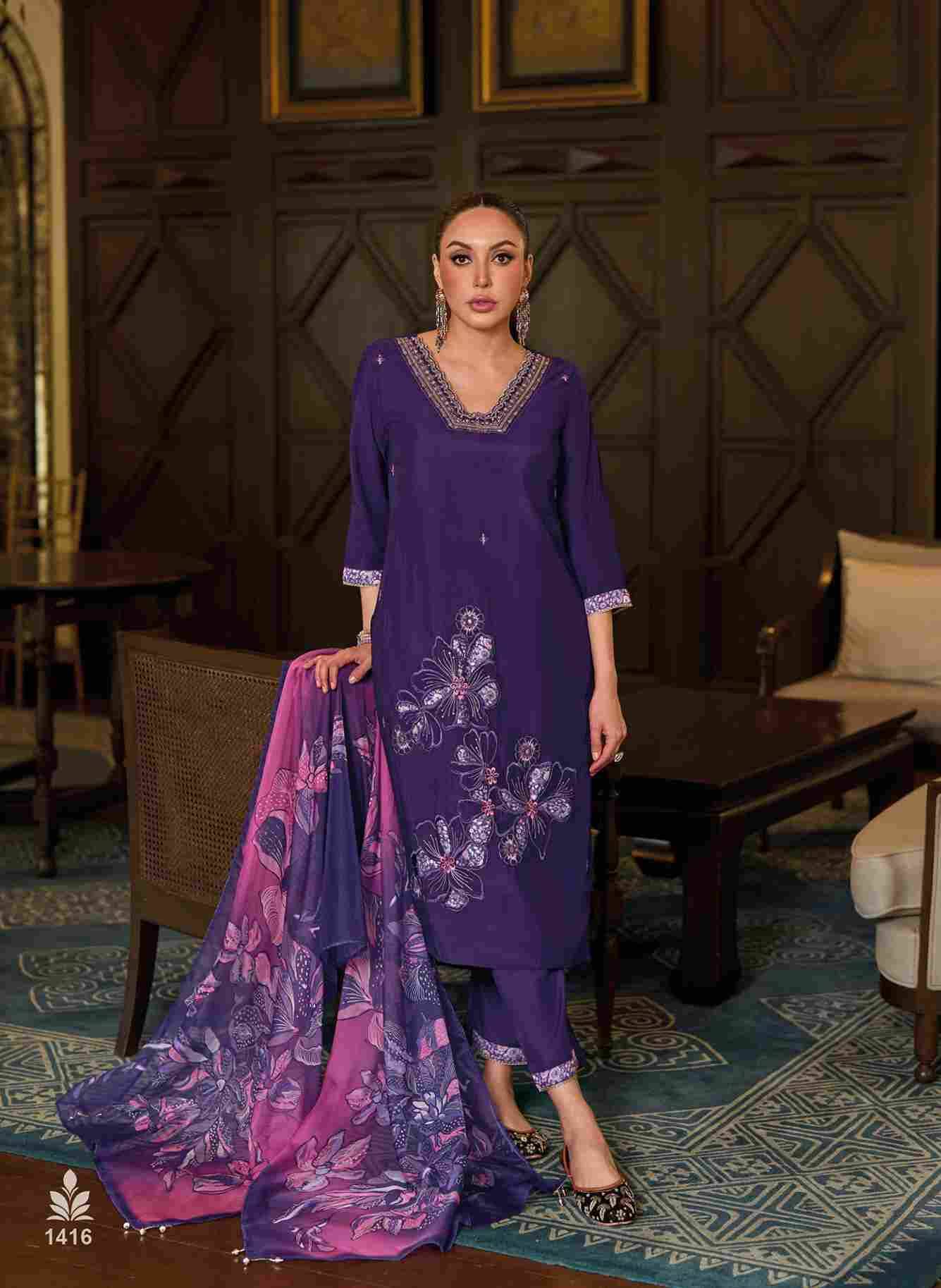 Shahida By Lady Leela 1411 To 1416 Series Designer Festive Suits Collection Beautiful Stylish Fancy Colorful Party Wear & Occasional Wear Viscose Silk Dresses At Wholesale Price