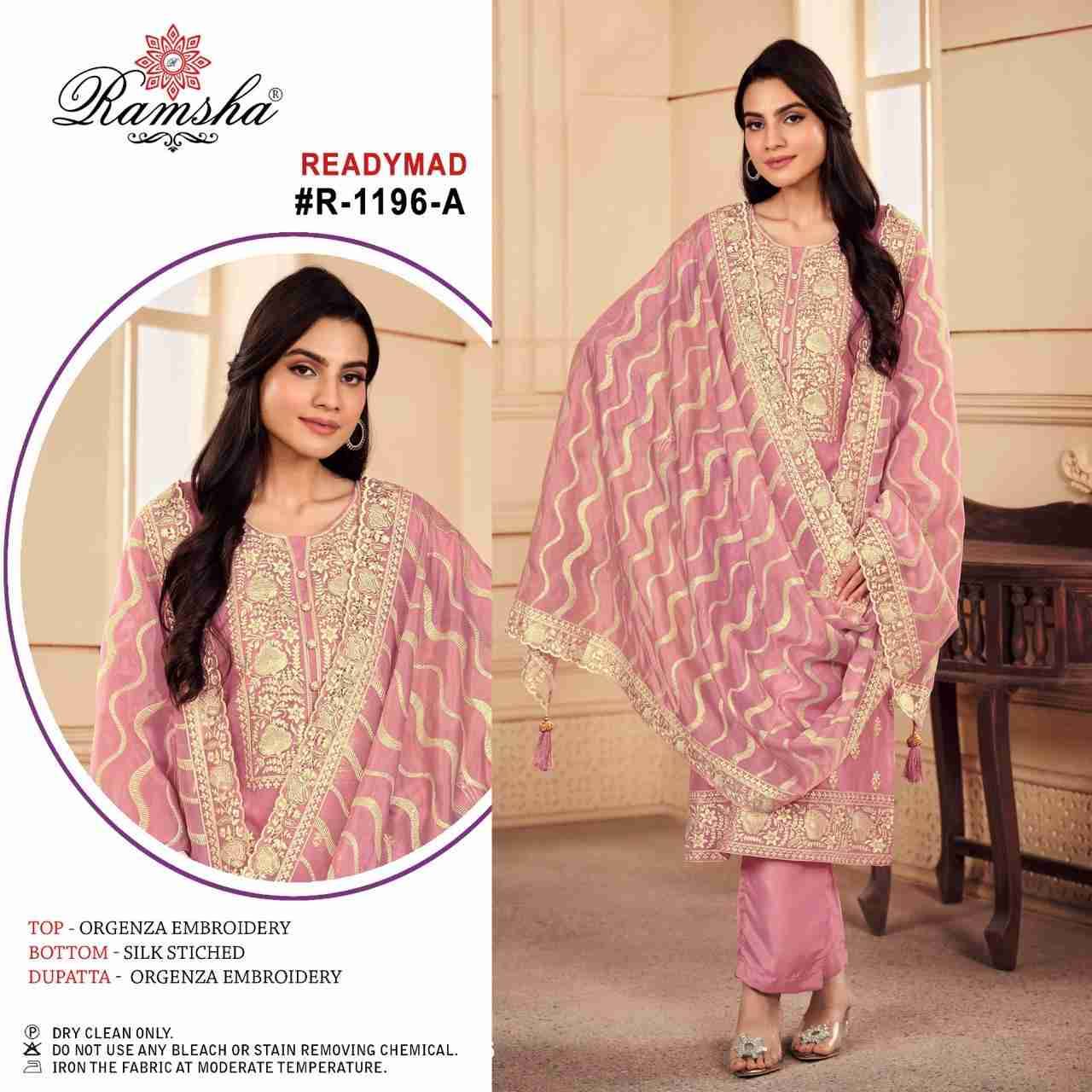 Ramsha 1196 Colours By Ramsha 1196-A To 1196-D Series Beautiful Pakistani Suits Colorful Stylish Fancy Casual Wear & Ethnic Wear Organza Dresses At Wholesale Price