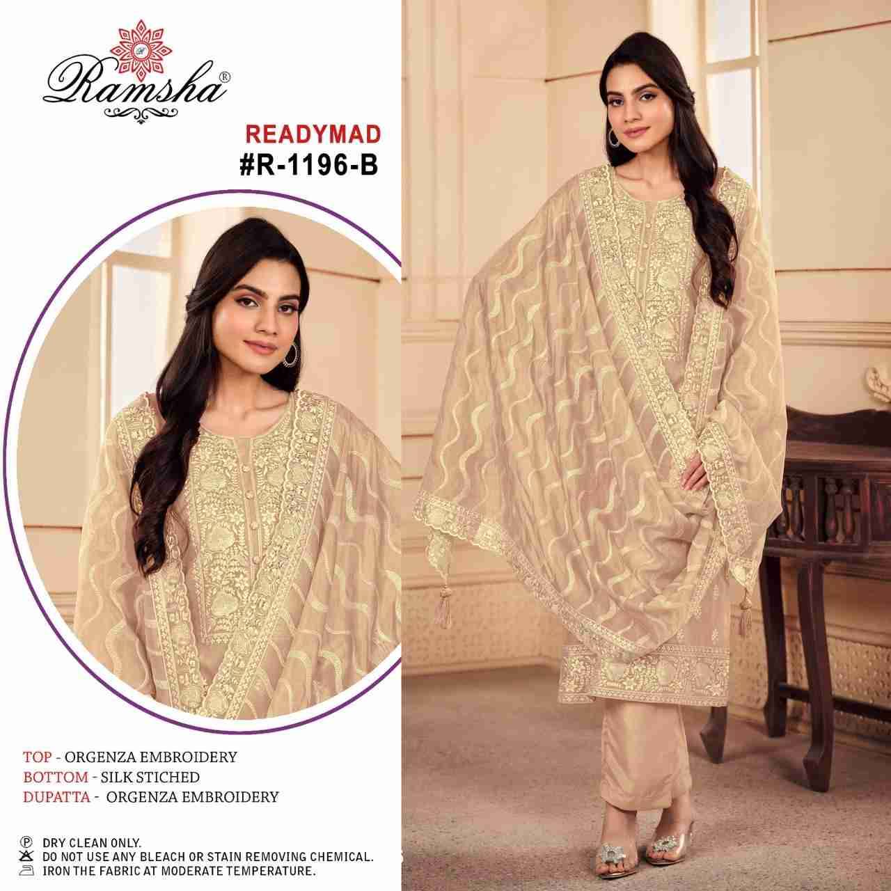 Ramsha 1196 Colours By Ramsha 1196-A To 1196-D Series Beautiful Pakistani Suits Colorful Stylish Fancy Casual Wear & Ethnic Wear Organza Dresses At Wholesale Price