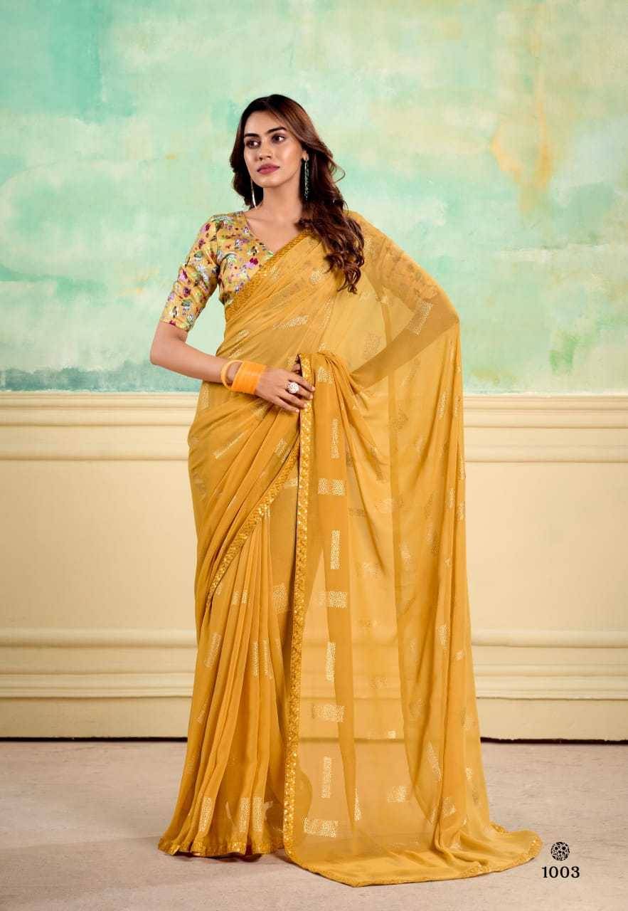 Nairobi By Stavan 1001 To 1010 Series Indian Traditional Wear Collection Beautiful Stylish Fancy Colorful Party Wear & Occasional Wear Weightless Sarees At Wholesale Price