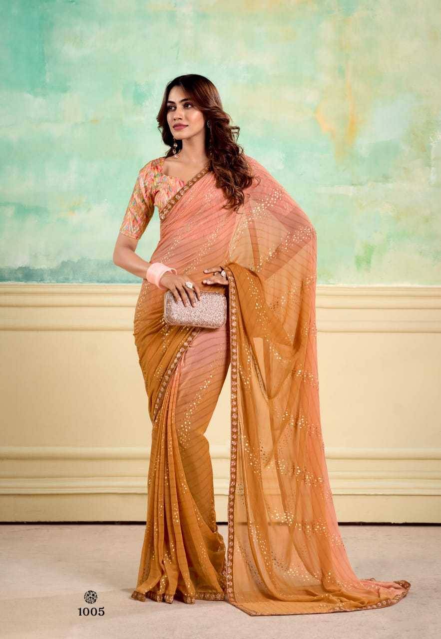 Nairobi By Stavan 1001 To 1010 Series Indian Traditional Wear Collection Beautiful Stylish Fancy Colorful Party Wear & Occasional Wear Weightless Sarees At Wholesale Price