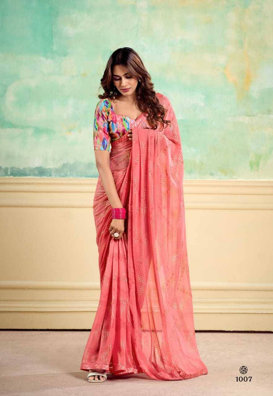 Nairobi By Stavan 1001 To 1010 Series Indian Traditional Wear Collection Beautiful Stylish Fancy Colorful Party Wear & Occasional Wear Weightless Sarees At Wholesale Price