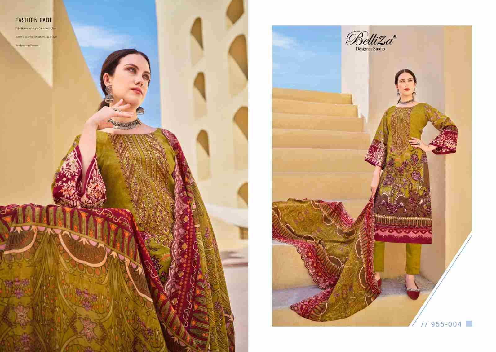 Guzarish Vol-15 By Belliza 955-001 To 955-008 Series Beautiful Stylish Festive Suits Fancy Colorful Casual Wear & Ethnic Wear & Ready To Wear Pure Cotton Digital Print Dresses At Wholesale Price