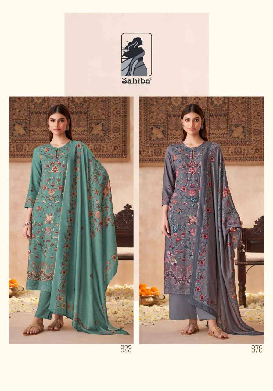 Ragini By Sahiba Fabrics Beautiful Festive Suits Stylish Fancy Colorful Casual Wear & Ethnic Wear Staple Twill Dresses At Wholesale Price