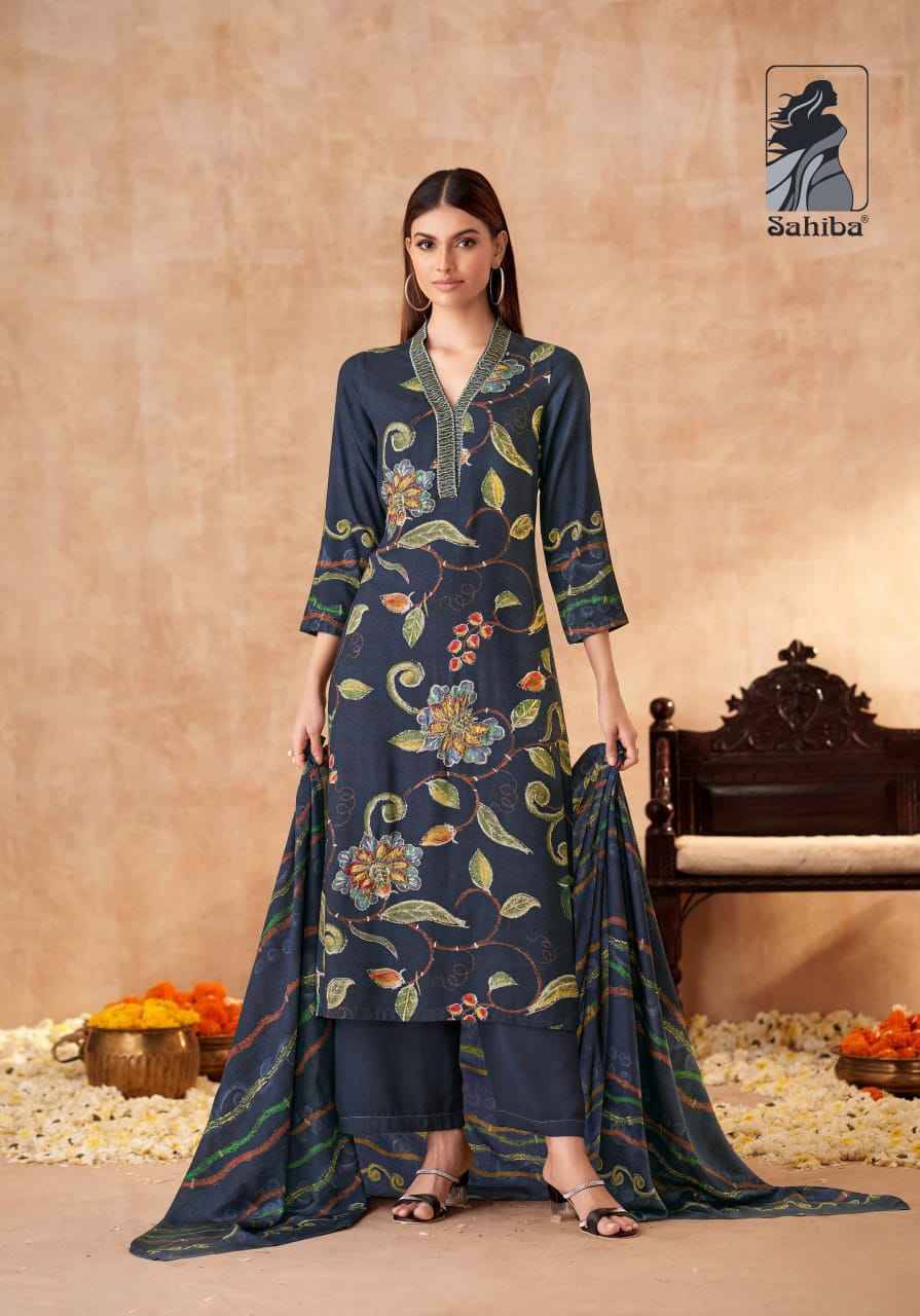 Sibra By Sahiba Fabrics Beautiful Festive Suits Stylish Fancy Colorful Casual Wear & Ethnic Wear Staple Twill Dresses At Wholesale Price