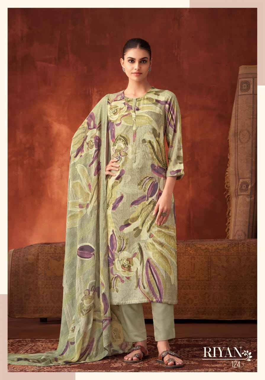 Riyan By Sahiba Fabrics Beautiful Festive Suits Stylish Fancy Colorful Casual Wear & Ethnic Wear Staple Twill Dresses At Wholesale Price