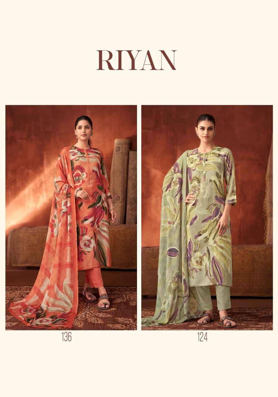 Riyan By Sahiba Fabrics Beautiful Festive Suits Stylish Fancy Colorful Casual Wear & Ethnic Wear Staple Twill Dresses At Wholesale Price