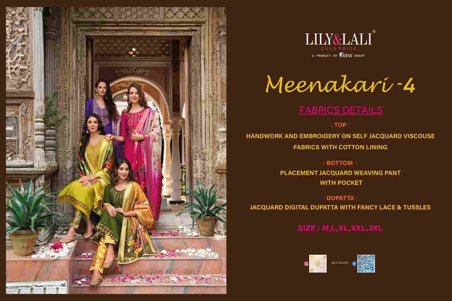 Meenakari Vol-4 By Lily And Lali 23201 To 23206 Series Beautiful Summer Collection Anarkali Suits Stylish Fancy Colorful Casual Wear & Ethnic Wear Viscose Jacquard Embroidered Dresses At Wholesale Price