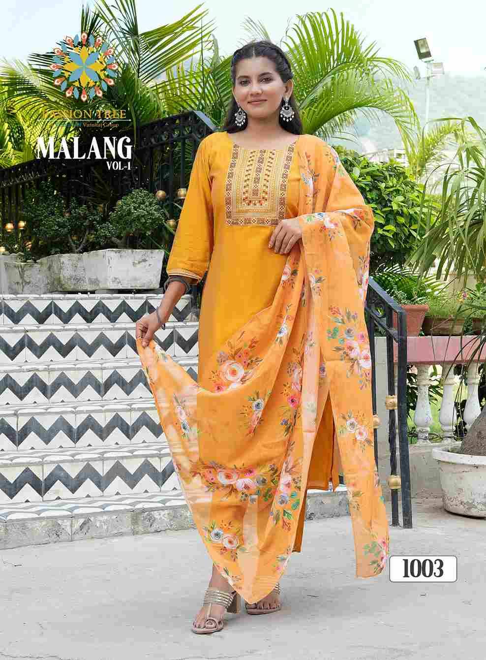 Malang Vol-1 By Passion Tree 1001 To 1008 Series Beautiful Suits Colorful Stylish Fancy Casual Wear & Ethnic Wear Silk Print Dresses At Wholesale Price