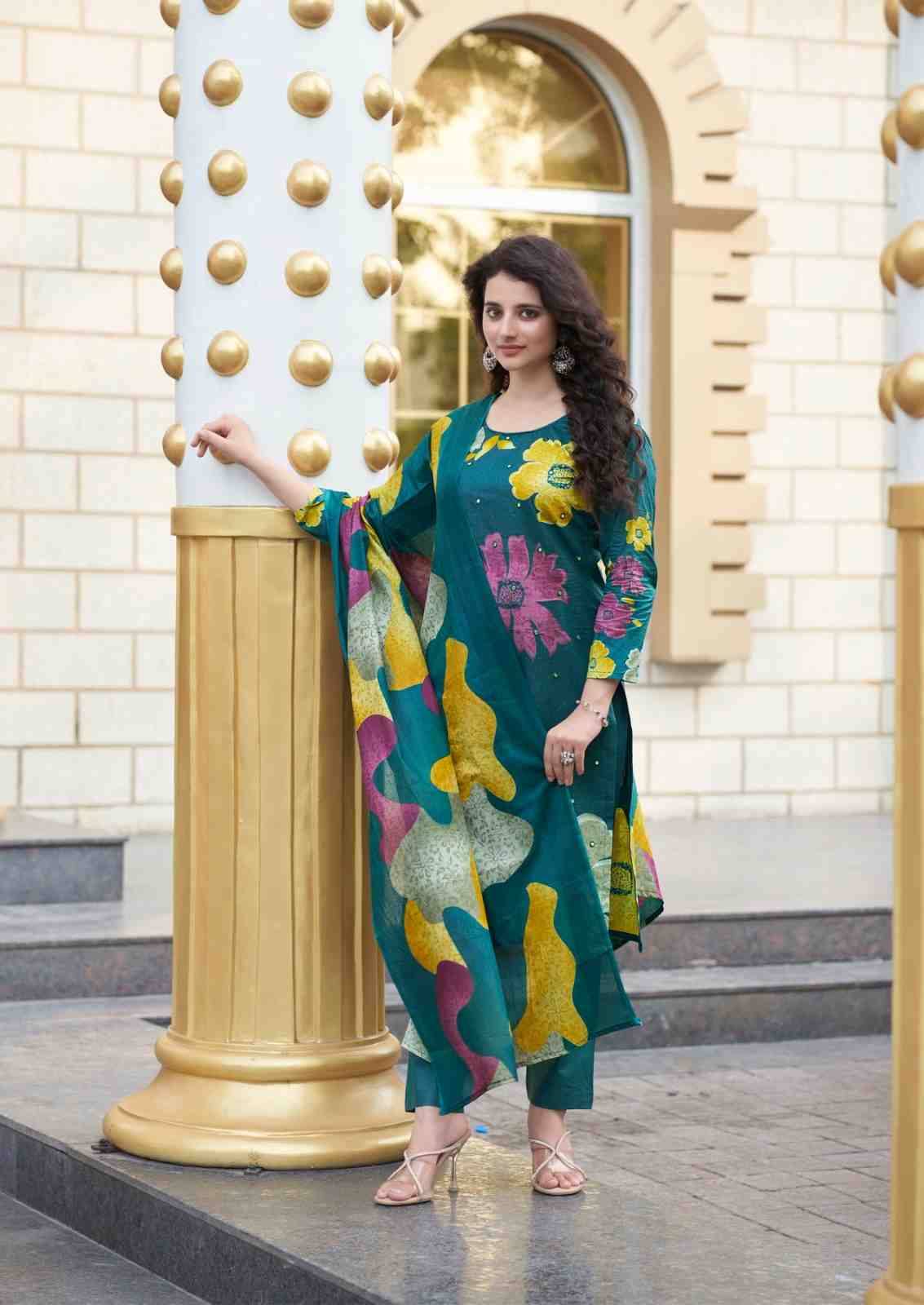 Dua By Yashika Trends 1001 To 1008 Series Beautiful Festive Suits Colorful Stylish Fancy Casual Wear & Ethnic Wear Pure Cotton Print Dresses At Wholesale Price